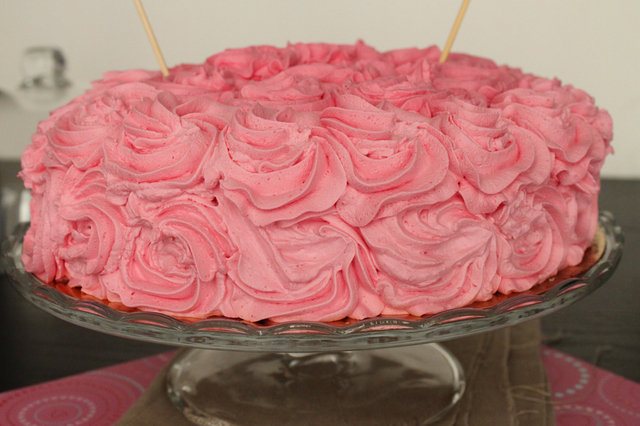 Gâteau damier vanille & chocolat façon rose cake