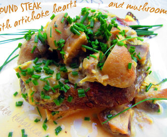 Minutni odrezak s artičokama i šampinjonima :: Round steak with artichoke hearts and mushrooms