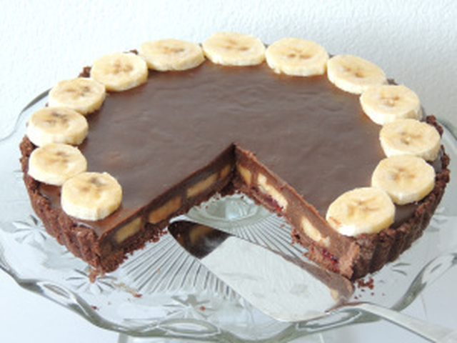 Hriešny čokoládovo – banánový koláč