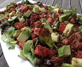 Quinoa salade met watermeloen en avocado