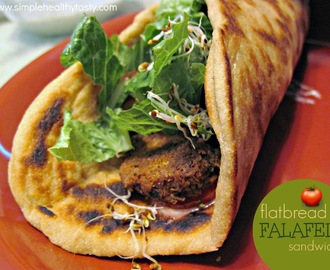 Flatbread Falafel Sandwich