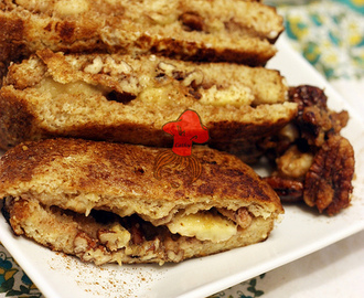 【西煮】豐富奢侈早午餐組合 - 香蕉核桃法式三明治  Banana French toast with walnut