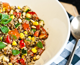 A Crunchy Vegetarian Quinoa Salad – a gluten-free recipe and low FODMAP