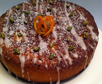 Orange,Pistachio & Semolina Cake # Gluten free