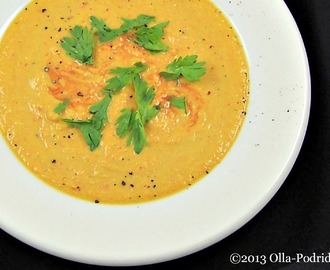 Thai-Style Carrot Soup with Chrysanthemum Leaves