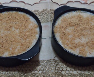 Variação do arroz doce com amendoim moído ou farinha de amendoim