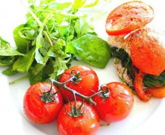 Kipfilet opgevuld met spinazie en tomaat