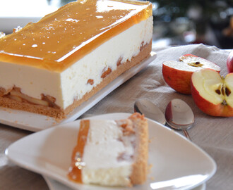 i ♥ cake - sernik na zimno z prażonymi jabłkami | recenzja Lekue Dark Crystal Duo forma prostokątna- keksówka