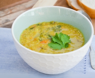 Spiced Carrot, Lentil & Spinach Soup (5:2 Diet)