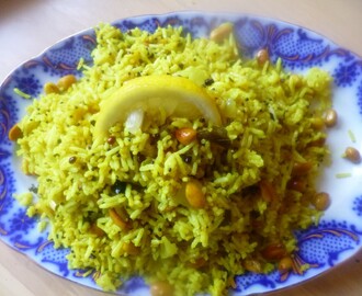 Indiskt ris med citron och jordnötter – Lemonrice – Nimbu ka chaaval