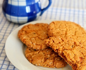 Oat biscuits on a cold winter day