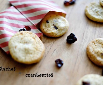 Biscuits à la pistache et aux cranberries