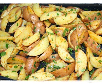 Foodblog Event oktober 2013; Kruidige aardappelpartjes uit de oven