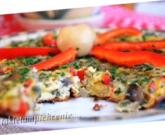 Omlet z papryką i pieczarkami ( dieta)