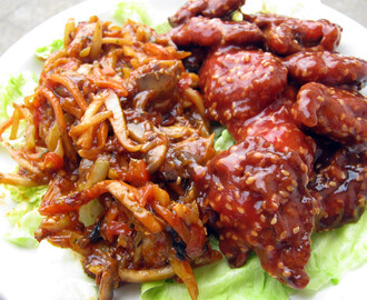 Kínai szezámmagos csirke édes-savanyú ropogós salátával
