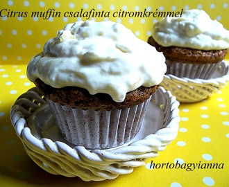Citrus muffin csalafinta citromkrémmel (diabetikus)