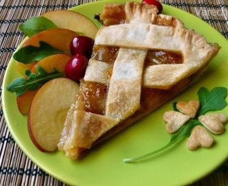 Jablkový koláč s lístkového cesta (fotorecept)