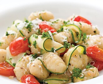 Gnocchi with Zucchini Ribbons & Parsley Brown Butter
