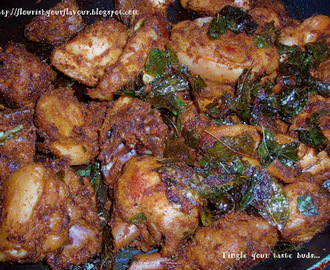 Kariveppila chicken (chicken with curry leaves)