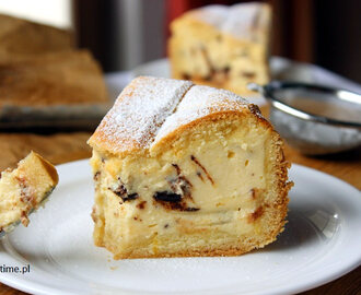 Ciasto na niedzielę szybkie i łatwe #9 Tarta cytrynowa z serem i kawałkami czekolady