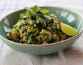 Black rice noodles with curried coconut