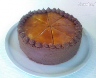Čokoládovo-karamelová torta (fotorecept)