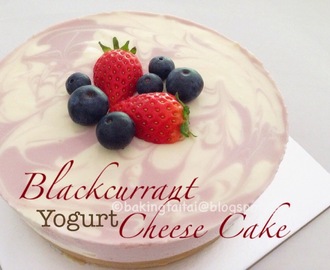Non-bake Blackcurrant Yogurt Cheesecake & Cupcakes 免烤黑加仑优格乳酪蛋糕 （中英食谱教程）