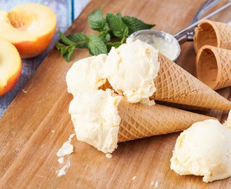 #FoodieExtravaganza Peaches: Honey Peach Ice Cream