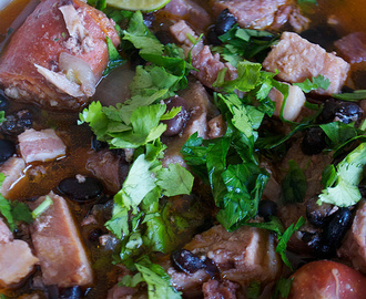 Slow Cooker Brazilian Feijoada - Pork and Black Bean Stew