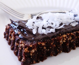 Simple Raw Vegan Chocolate Frosted Brownie ... for Two