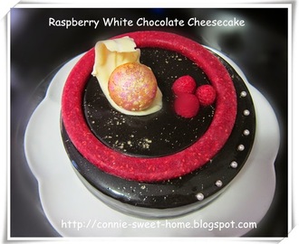 Raspberry White Chocolate Cheesecake 紅桑子白朱古力芝士蛋糕 (附食譜)