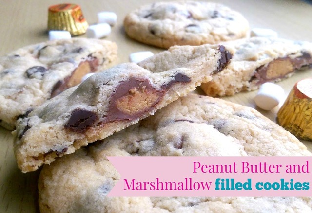 Peanut Butter and Marshmallow Cookies