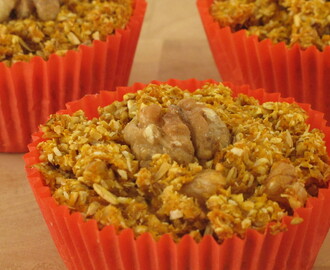 Healthy wortelpulp muffins met walnoten