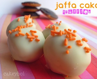 White Chocolate Jaffa Cake Truffles