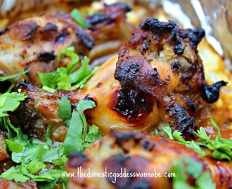 sticky chicken drumlets with lemon and honey