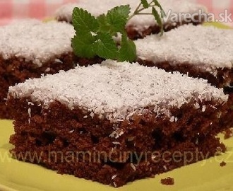 Kefírový koláč s citrónovou polevou a kokosom (fotorecept)