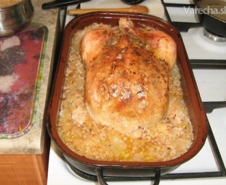 Pečené kuře se zelím a pohankou (fotorecept)