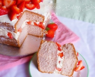 Strawberry Cake with Swiss Meringue Buttercream