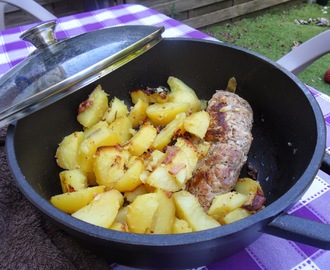 Cocotte de filet mignon de porc et ses pommes de terre  à la campagnarde (2 à 3 pers)