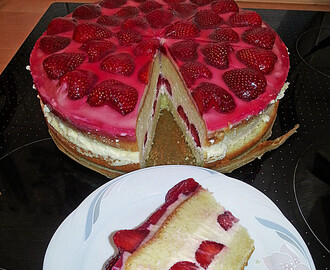 Erdbeer - Kuchen mit Vanillecreme