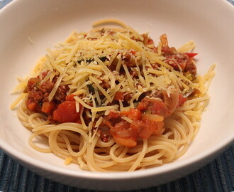 Spaghetti met Groenten en Gehakt