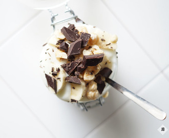 Recept yoghurt met banaan en pure chocolade