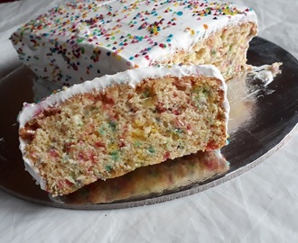 Multi color vanilla loaf cake