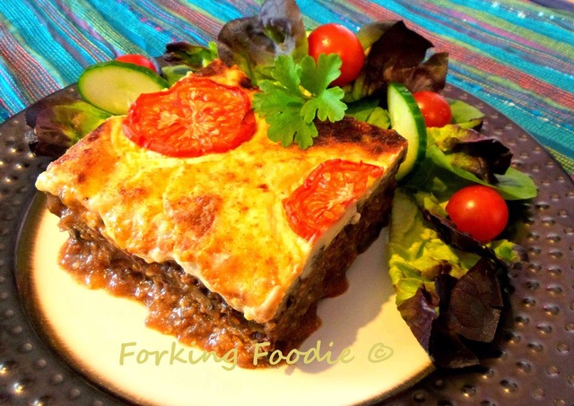Classic Moussaka - with additional Skinny Version under 350 calories (includes Thermomix instructions)