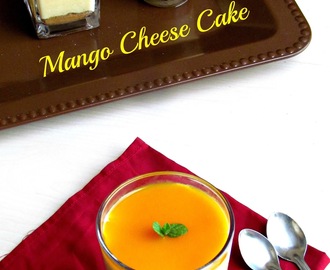 Mango Cheese Cake / No bake version / Baking Partner's Challenge / With stepwise pictures