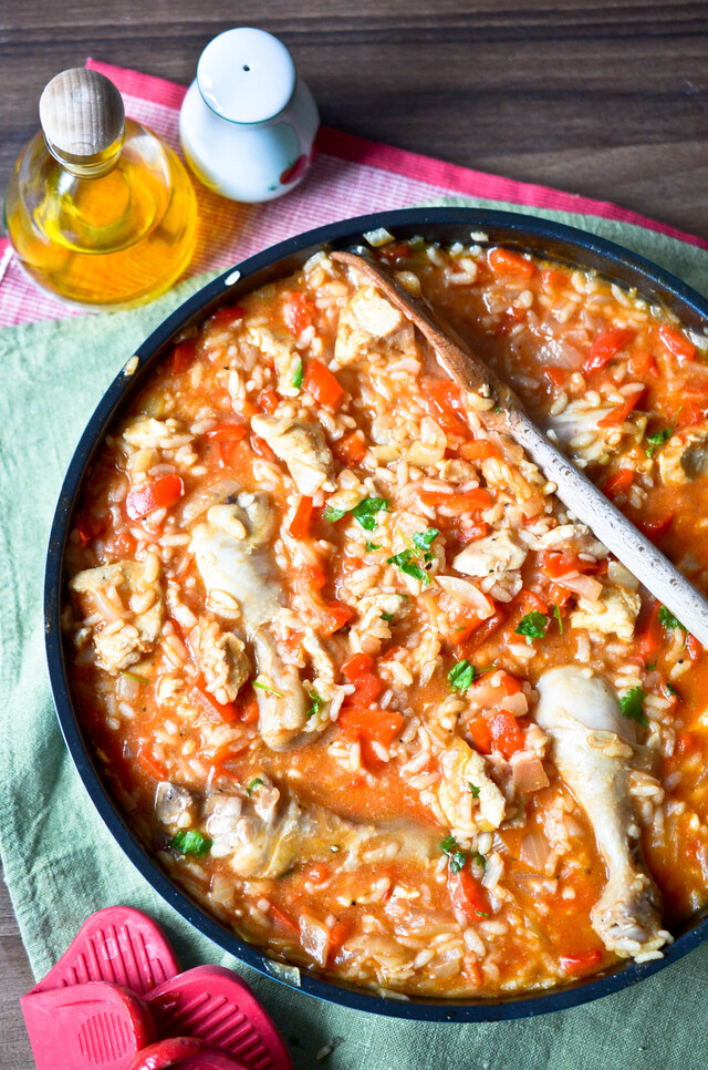 Risotto (ryż) z kurczakiem i warzywami