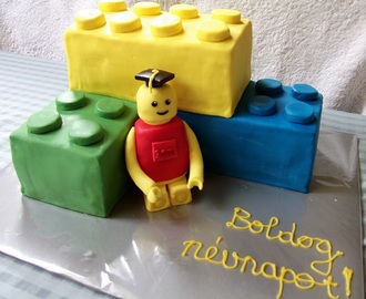 Lego torta (fázisfotókkal) vanília krémmel