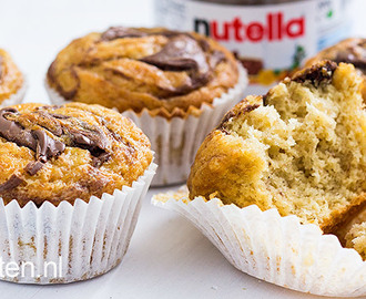 Nutella muffins met banaan