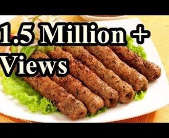 Mutton Seekh Kebab in Microwave without use of Tandoor/ Barbeque - English Subtitles