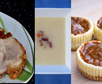 Tip na nedeľný obed |Zelerová polievka & Bravčové karé na tymiáne & Mini cheesecakes